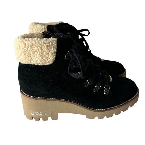 Blondo Devin Waterproof Suede Boots Black Size 7 - Picture 2 of 7